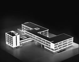 Maqueta del edificio de la Bauhaus en Dessau.