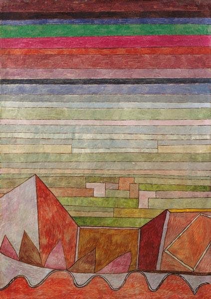 Preciosa pintura de Paul Klee, llamada "Garden", osea jardín.
